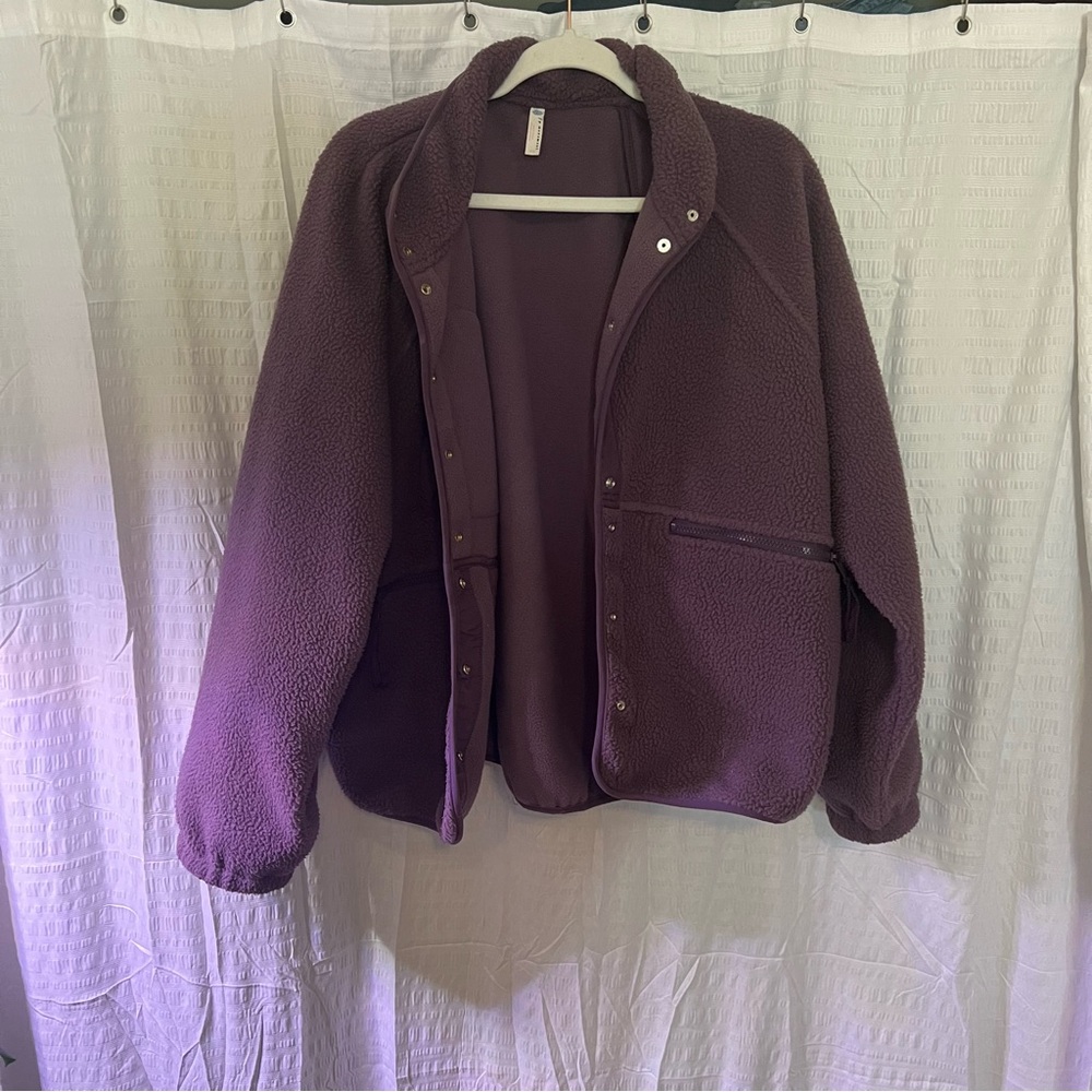 Free people hit the slopes fleece jacket